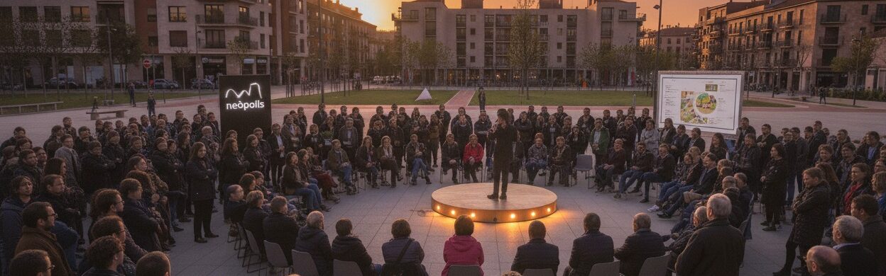 Mans unides simbolitzant col·laboració entre ajuntaments i Neòpolis per impulsar polítiques públiques participatives i solucions a mida